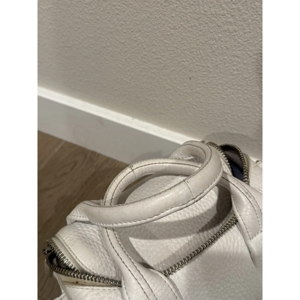 Alexander Wang White Grained Leather Rockie/Rocco Bag White